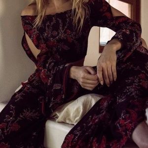 MATCHING SET Top Skirt RAGA Midnight Blossom M Free People style!